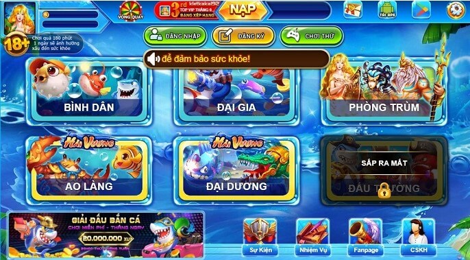 Các trang game bắn cá đổi thưởng uy tín