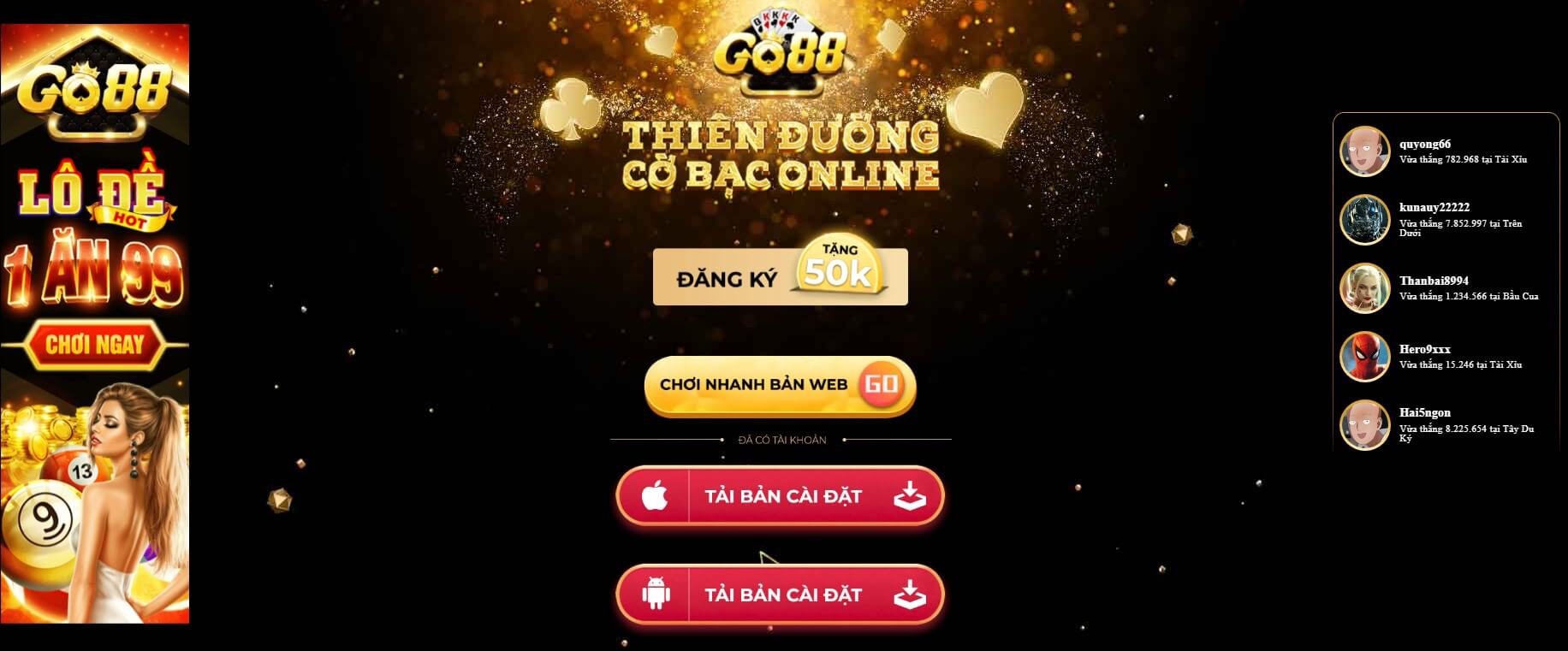 Go88 - Game tài xỉu online trả thưởng nhanh chóng